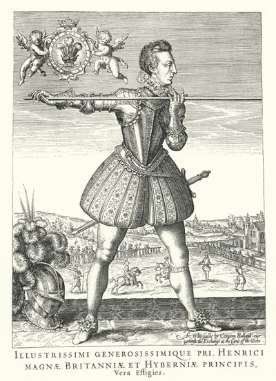Henry Frederick, Prince of Wales, ældste søn af kong James I af England (gravering) af German School