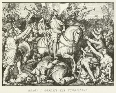 Henrik I besejrer ungarerne af German School