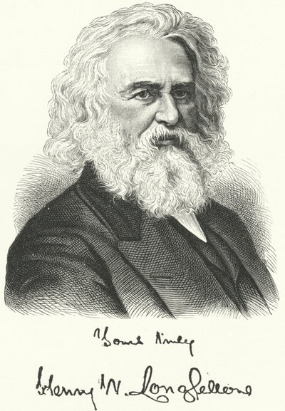Henry Wadsworth Longfellow, amerikansk digter og professor (gravering) af German School
