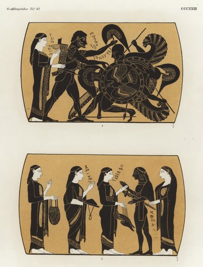 Hercules kæmper mod Geryon og Perseus og modtager gaver for at besejre Medusa af German School