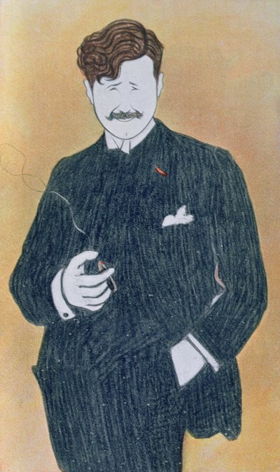 Bryllupsrejse med tog, 1908 af German School