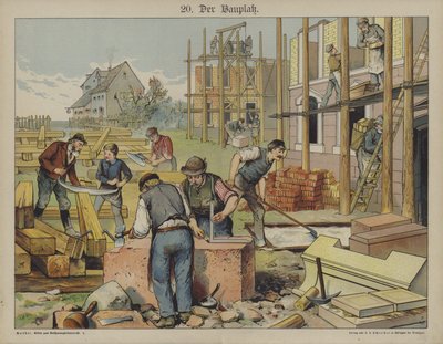 Huskonstruktion (farve litho) af German School