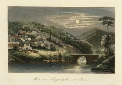 Houston, hovedstad i Texas, ca. 1845-c. 1850 af German School