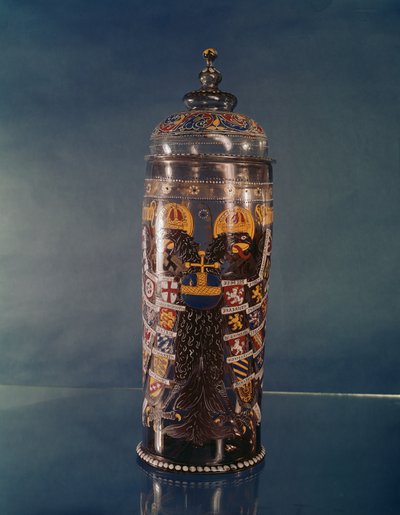 Humpen, 1616 (enaleret glas) af German School