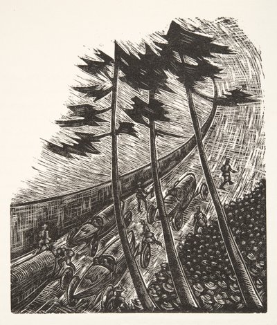 Illustration fra Styl, pub.1922 (pochoir print) af German School