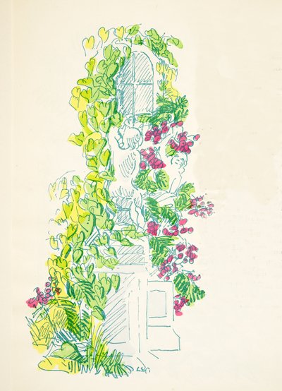 Illustration fra Styl, pub.1922 (pochoir print) af German School
