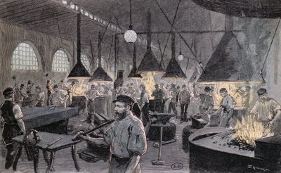Imperial Wharf i Kiel, Tyskland, ca. 1900 af German School