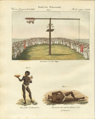 Indisk expiator (farvet gravering) af German School