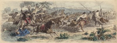 Indianere, der overrasker Gauchos på Pampa