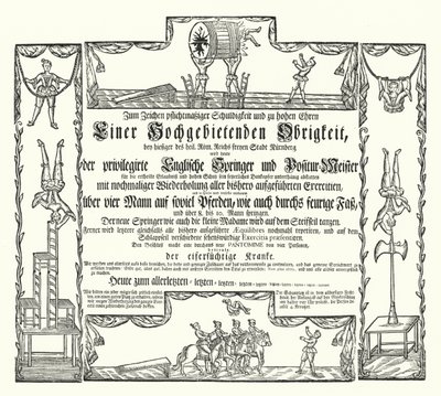 Invitation til et offentligt skue i Nürnberg (gravering) af German School