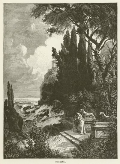 Iphigenia (gravering) af German School