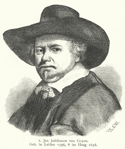 Jan van Goyen, maler fra den hollandske guldalder (gravering) af German School