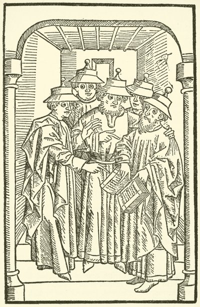 Jøder studerer i en synagoge af German School