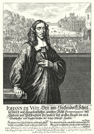 Johan de Witt, niederländischer Politiker (Stich) von German School