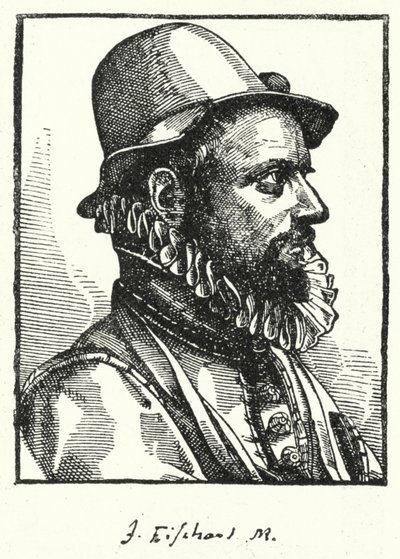Johann Baptist Fischart, tysk satiriker (gravering) af German School