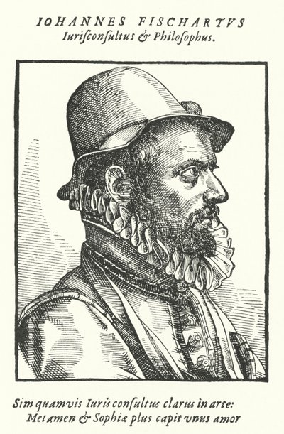 Johann Fischart, tysk satiriker og publicist (gravering) af German School