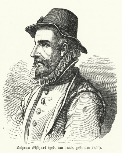 Johann Fischart, tysk forfatter og satiriker (gravering) af German School