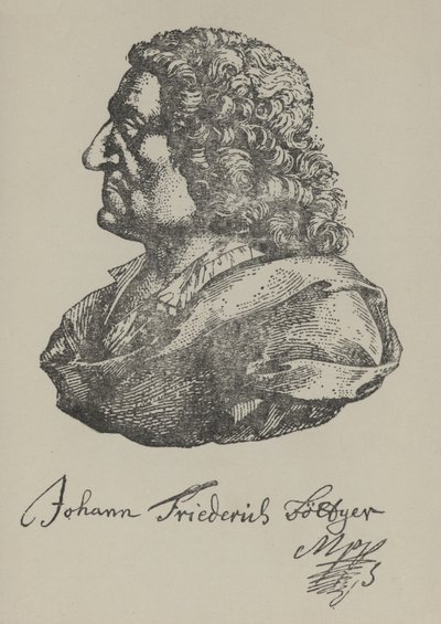 Johann Friedrich Boettger, tysk alkymist (litografi) af German School