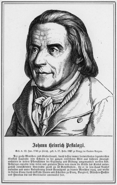 Johann Heinrich Pestalozzi (gravering) af German School