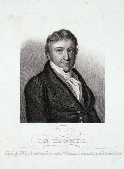 Johann Nepomuk Hummel (1778-1837) (gravering) af German School