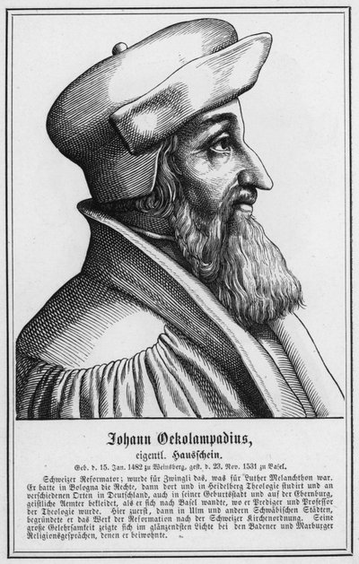 Johann Oecolampadius (gravering) af German School