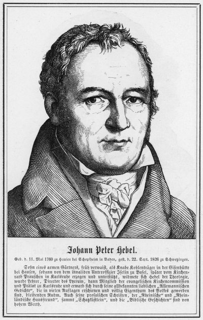 Johann Peter Hebel (gravering) af German School