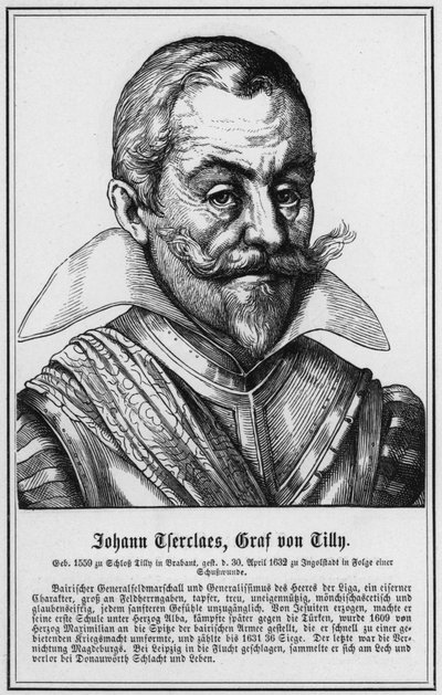 Johann Tserclaes, Graf von Tilly (gravering) af German School
