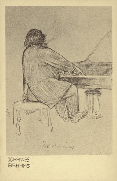 Johannes Brahms spiller klaver af German School