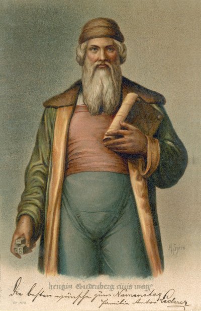 Johannes Gutenberg af German School