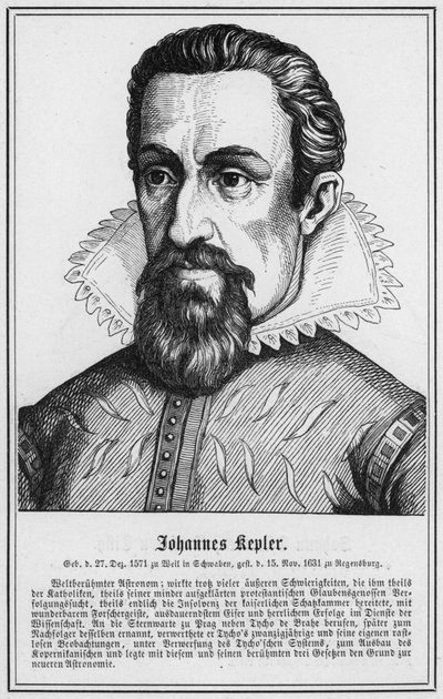 Johannes Kepler (gravering) af German School