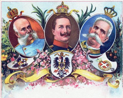 Kaiser Wilhelm II og hans allierede, 1899 af German School