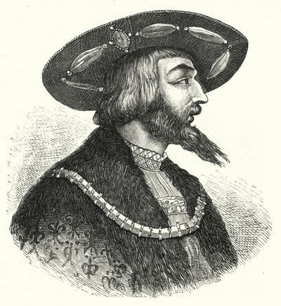 Kong Ludvig II af Ungarn (gravering) af German School