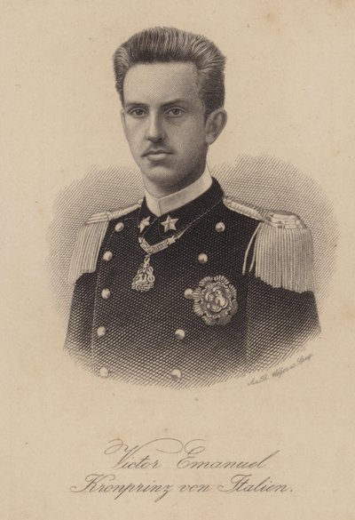 Kong Victor Emmanuel III af Italien, da kronprinsen af German School