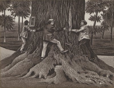 Korner Eiche zu Dallwitz (litho) af German School
