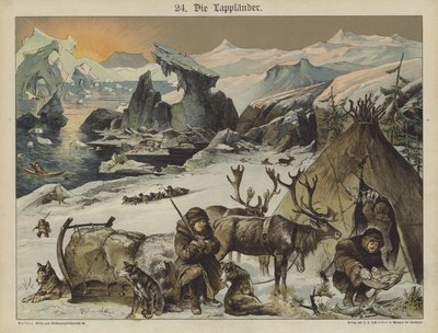 Lapland (farve litho) af German School