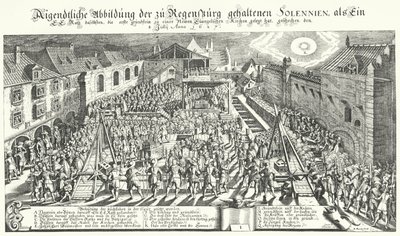 Nedlægning af grundsten til en ny protestantisk kirke i Regensburg af German School
