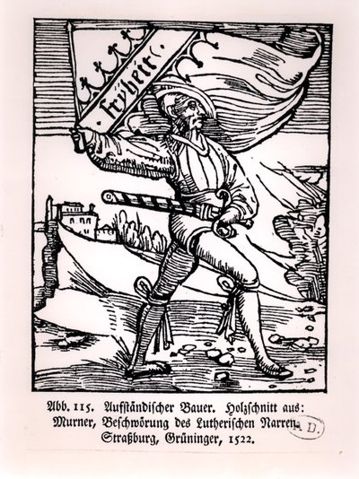 Liberty, illustration af bondeoprøret, 1522 af German School