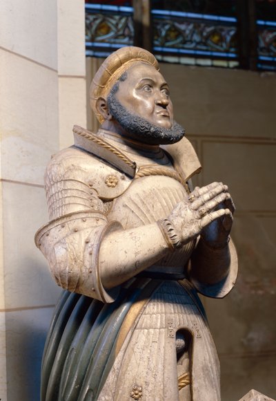Alabasterstatue i naturlig størrelse af kurfyrsten Frederik den Vise, ved Slotskirken, Wittenberg, ca. 1529-21 (alabaster) af German School