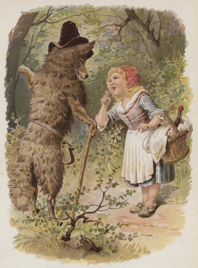 Rødhætte (chromolitho) af German School