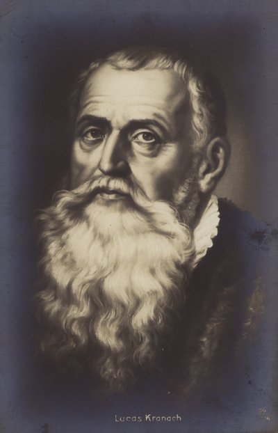 Lucas Cranach den Ældre, tysk maler og grafiker (litografi) af German School