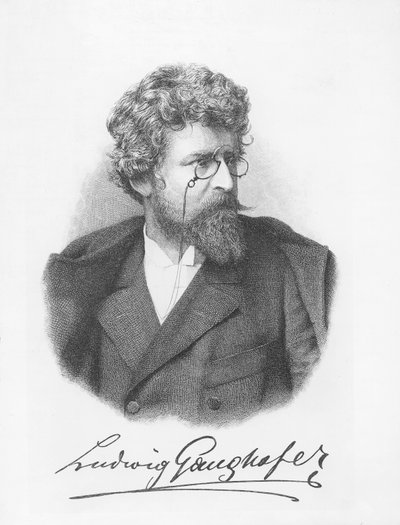 Ludwig Ganghofer (gravering) af German School