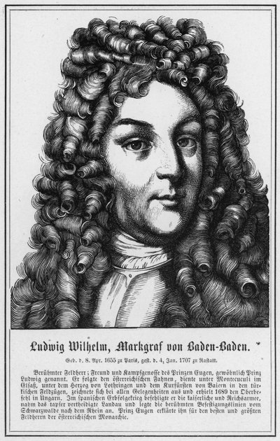 Ludwig Wilhelm, markgreve af Baden-Baden (stik) af German School