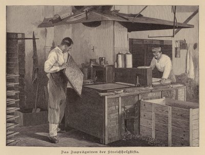 Fremstilling af tændstikker (gravering) af German School