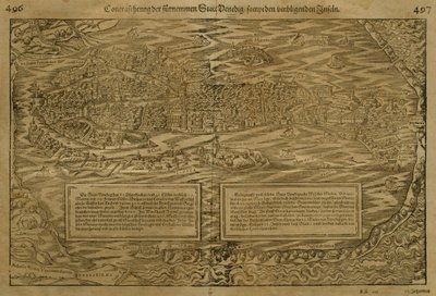 Kort over Venedig, af Sebastian Munster (1488-1552) udgivet i Basel, ca. 1560 af German School