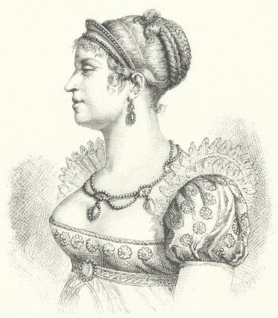 Marie Louise, hertuginde af Parma, anden hustru til Napoleon I (gravering) af German School
