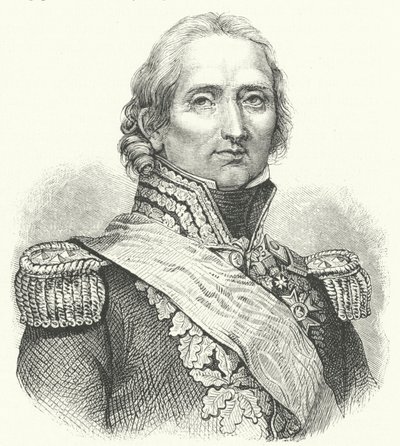 Marshal Nicolas Soult, fransk soldat (gravering) af German School