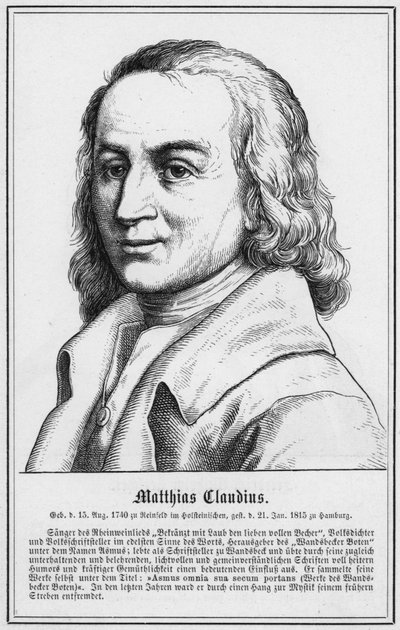 Matthias Claudius (gravering) af German School