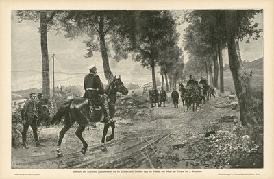 Meeting of Bismarck and Napoleon III after the Battle of Sedan, Franco-Prussian War, 2 September 1870  af German School