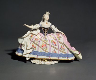 Meissen figur af en kvinde (porcelæn) af German School