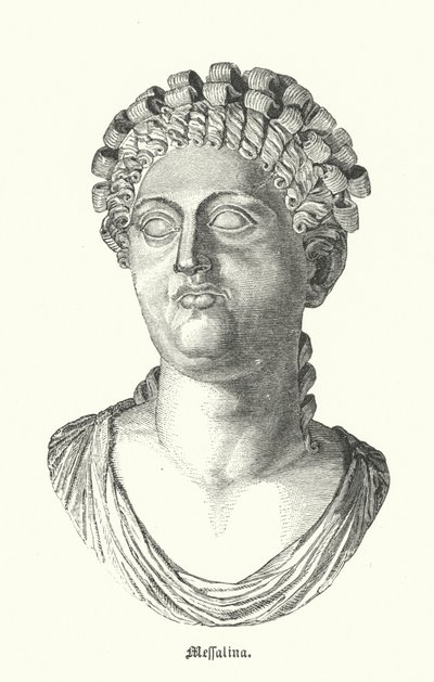 Messalina, tredje kone til den romerske kejser Claudius (stik) af German School